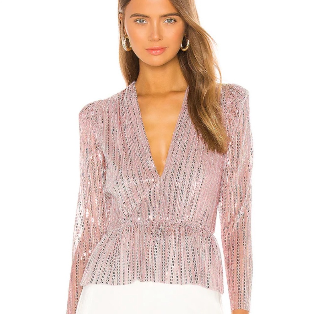 Sabrina Musayev Pink Shimmer Shirt